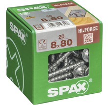 Vis Spax Hi-Force, 8x80 mm, 20 pièces, vue de l'emballage