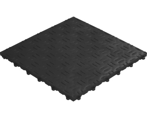 Dalle à clipser en plastique florco grip 40 x 40 x 1,8 cm 1 paquet 6 pièces noir