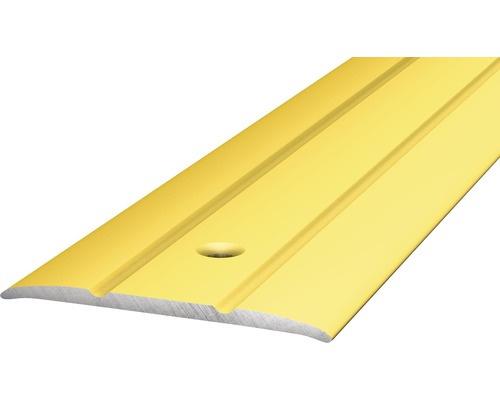 Prinz Übergangsprofil Alu gold gelocht 38 x 2700 mm Gelbes Übergangsprofil mit Schraubloch.