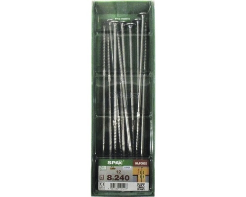 Spax Nägel 8x240 Millimeter, 12 Stück in Verpackung