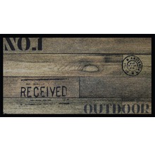 Tapis de couloir Cr. Outdoor Wood marron 66x120 cm-thumb-0