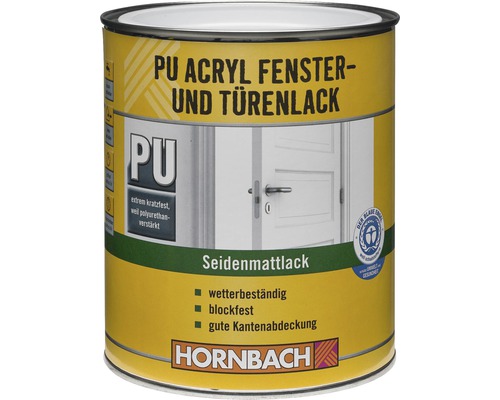 Dose PU Acryl Fenster und Türenlack seidenmatt von Hornbach