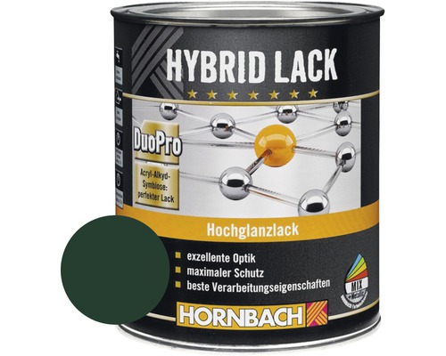 Laque couleur hybride HORNBACH laque pour meuble brillante RAL 6005 vert mousse 750 ml