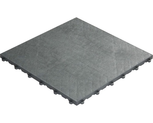 Dalle à clipser en plastique florco floor, 40 x 40 cm, gris-0
