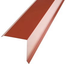 Angle d'arête PRECIT pour tuile métallique rouge oxyde RAL 3009 1000 x 95 x 100 mm-thumb-0