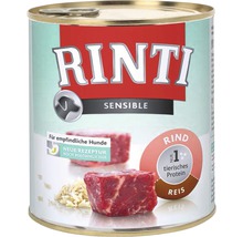 Hundefutter nass RINTI Sensible Rind & Reis 800 g-thumb-0