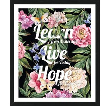Gerahmtes Bild Learn-Live-Love 55x65 cm