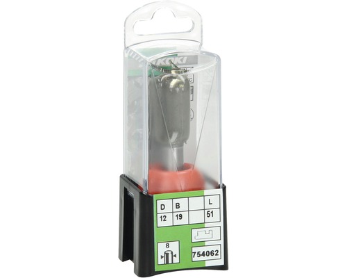 Nutfräser mit den Maßen 12 x 19 x 51 Millimeter in Verpackung