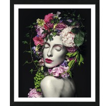 Gerahmtes Bild einer Frau mit Blumenkrone