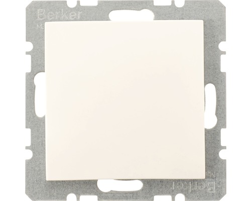 Berker 10098989 plaque d’obturation avec partie centrale S1 blanc polaire brillant Insert Berker avec cadre