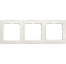 Plaque triple interrupteur encadrement Berker S,1 blanc polaire brillant-thumb-0