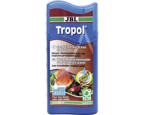 Système de traitement de l'eau JBL Tropol pour milieu d'eaux tropicales 100 ml JBL Tropol Conditionneur d''eau pour eau tropicale, 400 litres