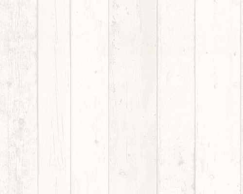 Papier peint à lambris en bois blanc avec planches verticales
