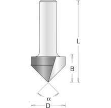 Fraise à rainurer en forme V Hitachi 12,7x47,5 mm-thumb-2