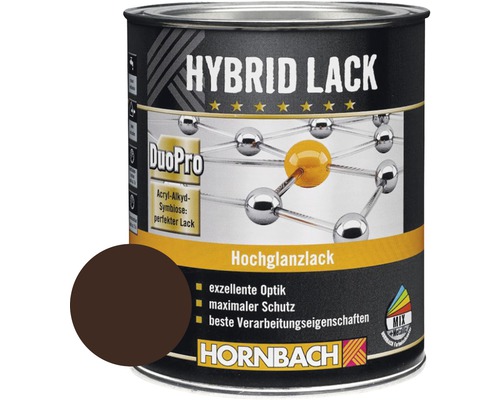 Laque couleur hybride HORNBACH laque pour meuble brillante RAL 8017 marron chocolat 375 ml