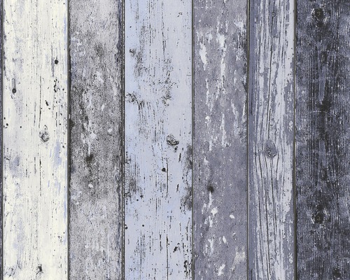 Papier peint intissé 8550-60 Best of Wood'n Stone clôture en planches bleu