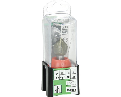 Abrundfräser in transparenter Verpackung mit technischen Daten