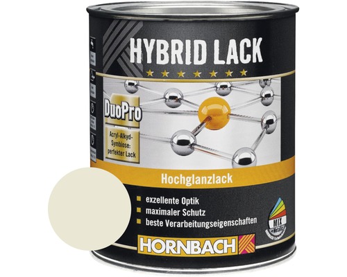 Laque couleur hybride HORNBACH laque pour meuble brillante RAL 9002 gris blanc 750 ml