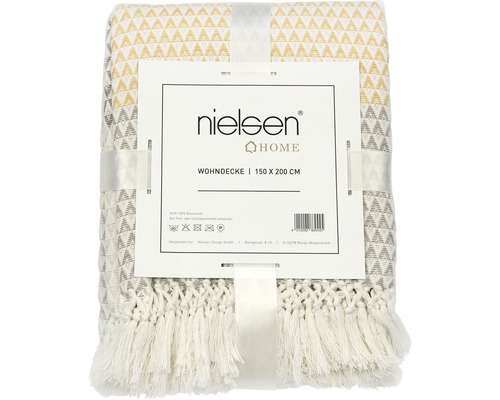 Nielsen Home Couverture 150x200 cm avec franges