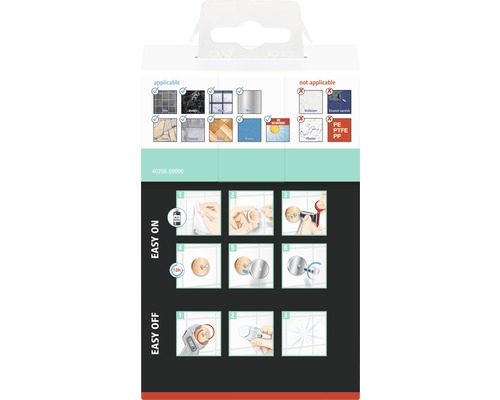 Anwendungs- und Montagehinweise für Klebehaken.