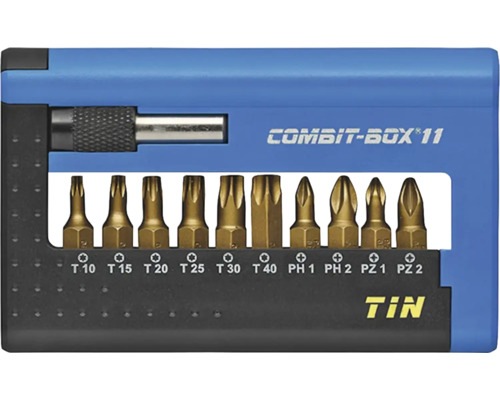 Combit Box 11 mit Schrauberbits in verschiedenen Größen