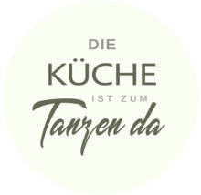 Glasbild rund Küche Zum Tanzen Ø 50 cm GLR019