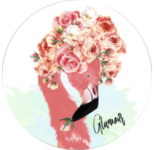 Glasbild rund Glamour Flamingo Ø 50 cm GLR020