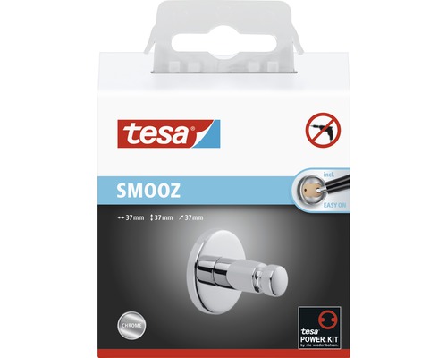 Tesa Smooz Crochet porte-vêtements avec emballage Power Kit