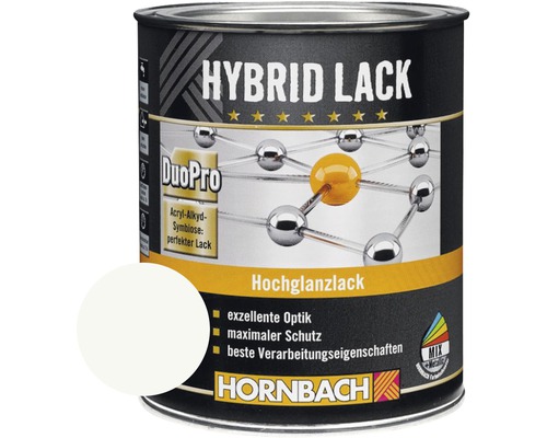 Laque couleur hybride HORNBACH laque pour meuble brillante blanc baryte 750 ml