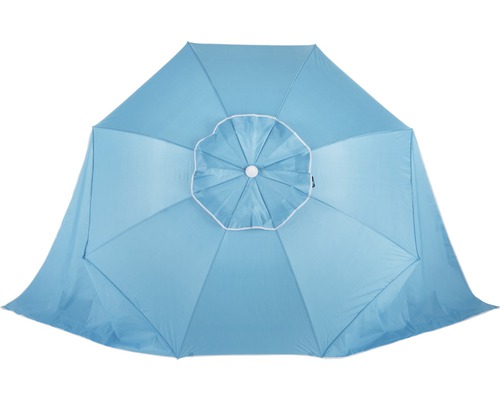 Parasol de marché octogonal Ø 200 cm polyester avec parois latérales bleu