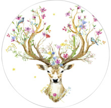 Glasbild rund Beautiful Deer Ø 50 cm GLR034