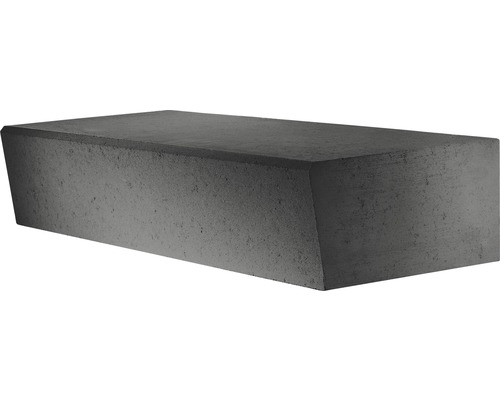 Bloc de marche creux béton en pente anthracite 80 x 32 x 16 cm