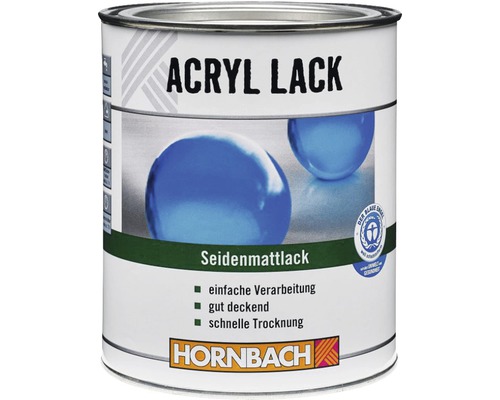 Laque couleur HORNBACH laque acrylique mate satinée vert mousse 375 ml