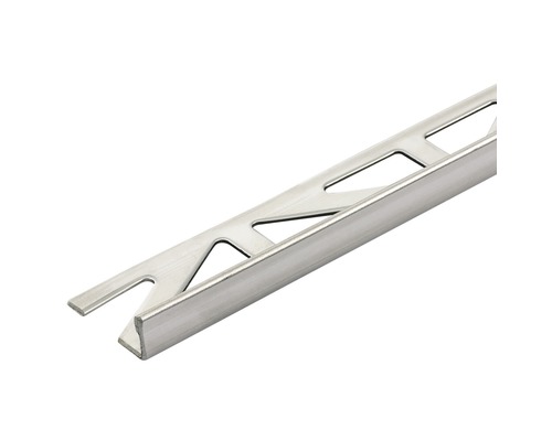 Winkel-Abschlussprofil Durosol Edelstahl natur 250 cm Höhe 9 mm Fliesenschiene aus Metall