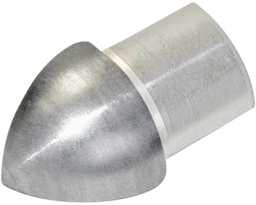Pièce d’angle Dural Durondell SF-Y acier inoxydable gris 12,5 mm brossé