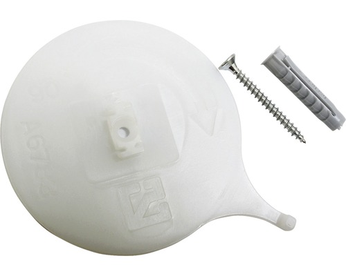 Support de plafond pour rails de rideaux en aluminium à 3 voies, blanc, lot de 2 Rosace de siphon de WC avec vis et cheville