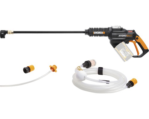 Akku- Hochdruckreiniger WORX Hydroshot WG630E.9 20 V, ohne Akku und Ladegerät (Druck 25 bar, 210 l/h) inkl. 5-in-1 Multi-Sprühdüse