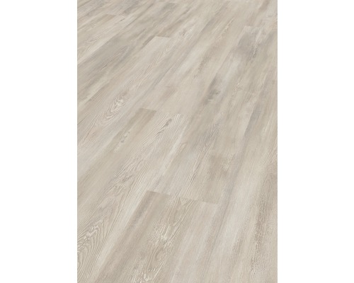 Sol stratifié clair aspect bois.