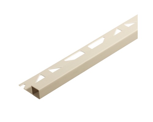 Profilé de finition rectangulaire Squarline PVC jasmin 250 cm hauteur 11 mm