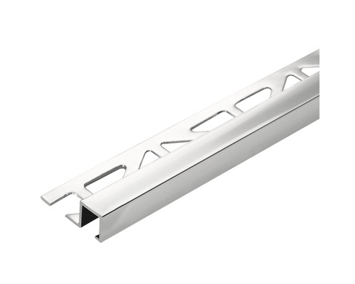 Profilé de finition rectangulaire Squarline aluminium haute brillance anodisé argent 250 cm hauteur 11 mm