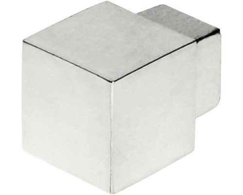 Pièce d'angle Squareline aluminium chrome argent 11 mm