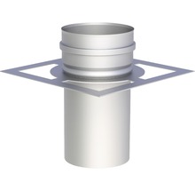 Tuyau métallique avec support carré pour l''installation