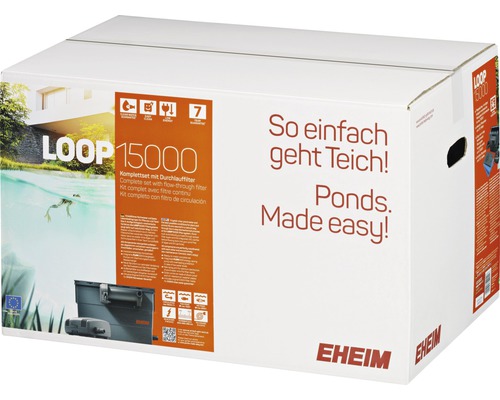 Verpackung des Eheim Loop 15000 Durchlauffilter Komplettsets für Teiche