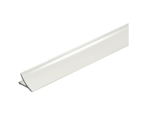 Profilé de finition T-Cove, aluminium, blanc, 250 cm Profilé d''angle en plastique pour l''intérieur