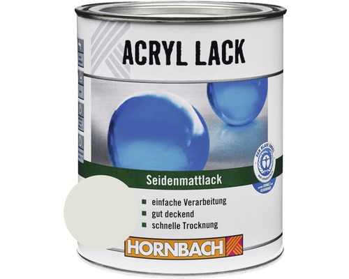 Laque couleur HORNBACH laque acrylique mate satinée gris clair 750 ml