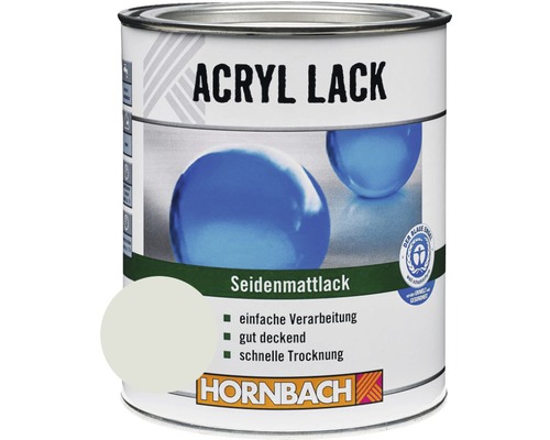 Laque couleur HORNBACH laque acrylique mate satinée gris clair 2 l