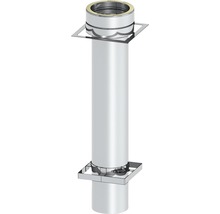 Edelstahl-Kaminsystem mit quadratischer Dachdurchführung