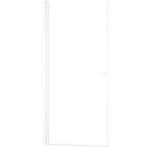 Porte pivotante basano Modena 78,8 cm en verre véritable clair blanc mat-thumb-1