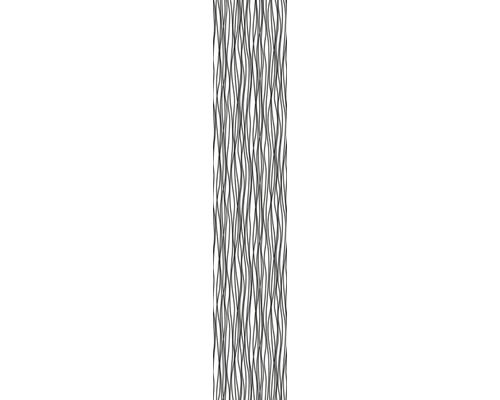 Papier peint panoramique intissé V1-718 Zebra 1 pce 50 x 270 cm Papier peint décoratif avec motif de lignes sinueuses