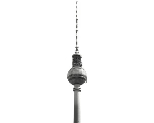 Papier peint panoramique intissé V1-776 Tour TV 1 pce 50 x 250 cm Tour de télévision de Berlin